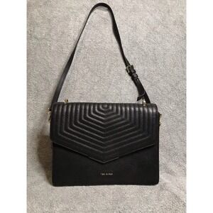 Ted Baker Black Brittni Quilted Envelope‎ Shoulder Bag Purse